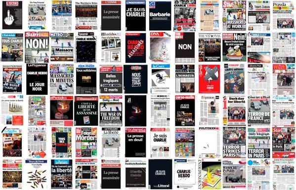 WAN-IFRA Charlie Hebdo front pages